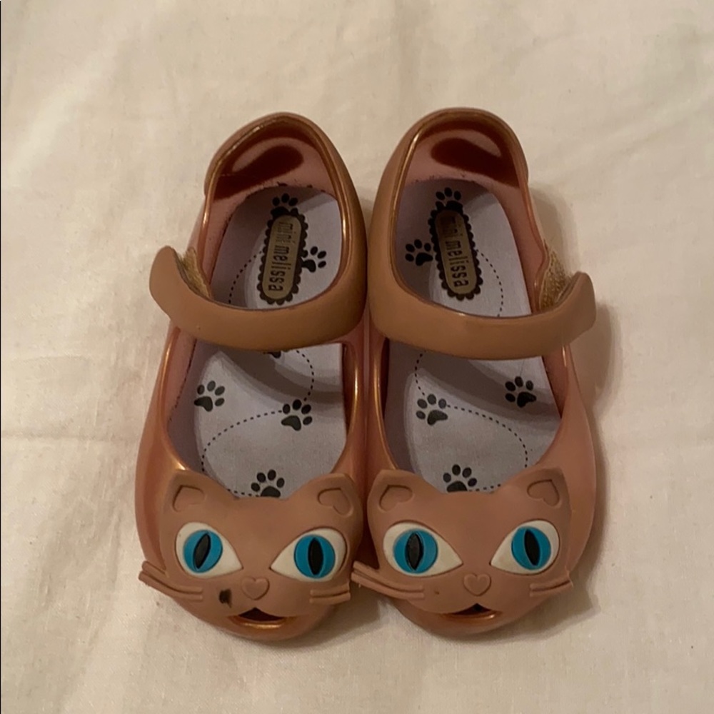Girl’s Mini Melissa Kitty Cat Sandals Size 7